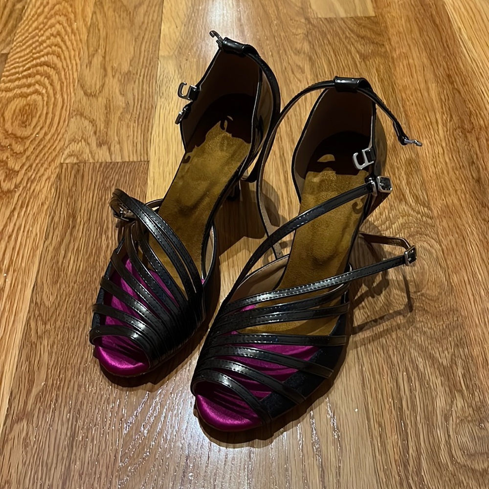 Dance heels with suede bottom - new